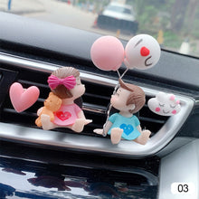 Load image into Gallery viewer, Car Air Vent Freshener Essential Oil Perfume Clip Scent Aromas Diffuser Decor Lovely Couple Fragrance Auto Interior Accessories

