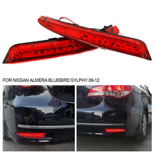 Load image into Gallery viewer, Pair Car LED Stop Brake Light Fog Lamp Daytime Reflector Lamp Backup Tail Bumper For Nissan Almera Bluebird Sylphy 09-12
