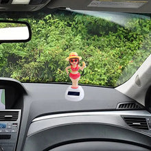 Load image into Gallery viewer, Cactus Auto-swinging Solar Sun Flower Jewelry Car Interiors Ornaments Dancing Doll Figurines Miniature Car Home Decoration
