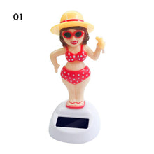 Load image into Gallery viewer, Cactus Auto-swinging Solar Sun Flower Jewelry Car Interiors Ornaments Dancing Doll Figurines Miniature Car Home Decoration
