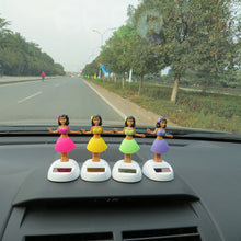 Load image into Gallery viewer, Solar Automatic Swing Dancing Doll Jewelry Ornaments Doll Figurines Miniature Girl Car Creative Ornaments Car Home Decoration
