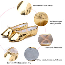 Load image into Gallery viewer, Little Princess Shining Girls Ballet Shoes Soft Sole Ballet Dance Slippers Girls Ladies Ballerina Ballet Shoes Women Gymnastics Dance Shoes
