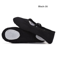 Load image into Gallery viewer, 1Pair Girls Ballet Shoes Canvas Soft Sole Ballerina Ballet Dance Slippers Children Practise Ballerina Shoes Woman Dance Shoes
