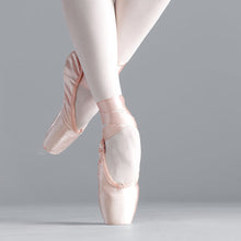 Load image into Gallery viewer, Satin Girls Ballerina Ballet Pointe Shoes Child Adult Ballet Shoes with RibbonsPractise Ballerina Shoes Women Dance Shoes
