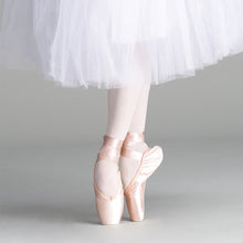 Load image into Gallery viewer, Satin Girls Ballerina Ballet Pointe Shoes Child Adult Ballet Shoes with RibbonsPractise Ballerina Shoes Women Dance Shoes
