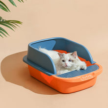 Load image into Gallery viewer, Cat Litter Box Heighten Semi-open Toilets for Pet Clean Sandbox with Free Shovel Cat Breathable Cat's House Cat Suppliers
