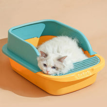 Load image into Gallery viewer, Cat Litter Box Heighten Semi-open Toilets for Pet Clean Sandbox with Free Shovel Cat Breathable Cat's House Cat Suppliers
