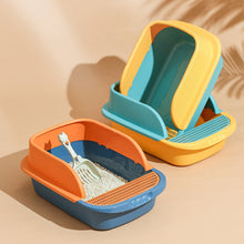 Load image into Gallery viewer, Cat Litter Box Heighten Semi-open Toilets for Pet Clean Sandbox with Free Shovel Cat Breathable Cat's House Cat Suppliers
