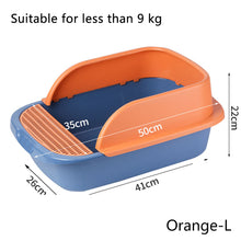 Load image into Gallery viewer, Cat Litter Box Heighten Semi-open Toilets for Pet Clean Sandbox with Free Shovel Cat Breathable Cat's House Cat Suppliers

