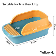 Load image into Gallery viewer, Cat Litter Box Heighten Semi-open Toilets for Pet Clean Sandbox with Free Shovel Cat Breathable Cat's House Cat Suppliers
