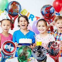 Load image into Gallery viewer, 1PC Handheld Stick Cartoon Foil Balloons Happy Birthday Party Balloons Super Hero Party Decoration Children Toy
