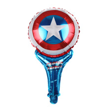 Load image into Gallery viewer, 1PC Handheld Stick Cartoon Foil Balloons Happy Birthday Party Balloons Super Hero Party Decoration Children Toy
