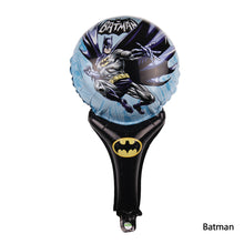 Load image into Gallery viewer, 1PC Handheld Stick Cartoon Foil Balloons Happy Birthday Party Balloons Super Hero Party Decoration Children Toy
