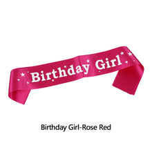 Load image into Gallery viewer, Happy Birthday Satin Sash Selempang Birthday Party Accessories Decoration Party Favors for Girls Boys
