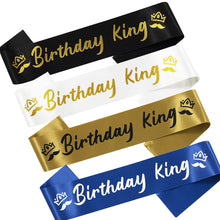 Load image into Gallery viewer, Birthday King and Birthday Queen Satin Sash Birthday Party Decoration Party Favors Gifts Party Accessories
