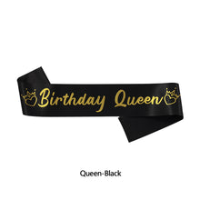 Load image into Gallery viewer, Birthday King and Birthday Queen Satin Sash Birthday Party Decoration Party Favors Gifts Party Accessories
