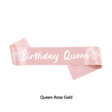 Load image into Gallery viewer, Birthday King and Birthday Queen Satin Sash Birthday Party Decoration Party Favors Gifts Party Accessories
