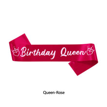 Load image into Gallery viewer, Birthday King and Birthday Queen Satin Sash Birthday Party Decoration Party Favors Gifts Party Accessories
