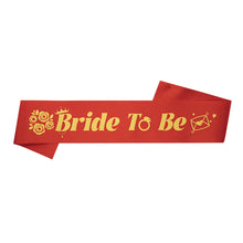 Load image into Gallery viewer, Bride To Be Sash Wedding Decoration Bridal Shoulder Strap Satin Sash Bachelorette Party Decoration Supplies Party Gifts
