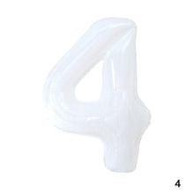 Load image into Gallery viewer, 40Inch Ins Giant White Number Foil Balloons Happy Birthday Wedding Party Mold Digital Balloon Anniversary Kids Baby Party Decoration
