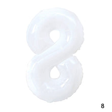 Load image into Gallery viewer, 32Inch Ins Giant White Number Foil Balloons Happy Birthday Wedding Party Mold Digital Balloon Anniversary Kids Baby Party Decoration
