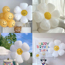 Load image into Gallery viewer, 1Pc White Daisy Flower Foil Balloon Plumeria Helium Ball Wedding Kids Birthday Party Decoration Baby Shower INS Photo Props
