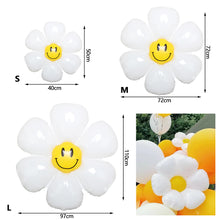 Load image into Gallery viewer, 1Pc White Daisy Flower Foil Balloon Plumeria Helium Ball Wedding Kids Birthday Party Decoration Baby Shower INS Photo Props
