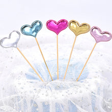 Load image into Gallery viewer, 5Pcs PU Cake Toppers Birthday Crown Stars Heart Cupcake Topper Flags For Wedding Kids Birthday Party Supplies Cake Decoration
