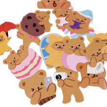 Load image into Gallery viewer, 7/16Pcs Korean Style Cute Bear Cake Topper Decoration For Kids Birthday Wedding Anniversary Party Supplies
