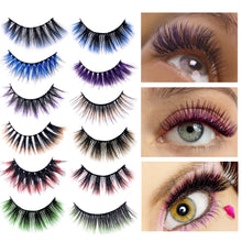 Load image into Gallery viewer, 1 Pair False Eyelashes Handmade Messy Cross Thick Natural Fake EyeLashes Professional Makeup Tips Long Eye Lashes
