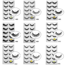 Load image into Gallery viewer, 5 Pairs 3D Soft False Eyelashes Handmade Wispy Fluffy Long Lashes Professional Natural Lashes Nature Eye Makeup Tools

