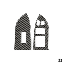 Load image into Gallery viewer, 2Pcs Carbon Fiber Car Inner Window Lift Switch Button Panel Decoration Cover Trim Frame Interior for Toyota 86 Subaru BRZ
