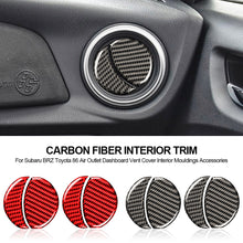 Load image into Gallery viewer, 2Pcs Carbon Fiber Interior Trim Sticker For Subaru BRZ Toyota 86 Air Outlet Dashboard Vent Cover Interior Mouldings Accessories
