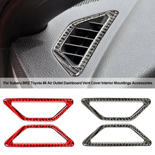 Load image into Gallery viewer, 2Pcs Carbon Fiber Interior Trim Sticker For Subaru BRZ Toyota 86 Air Outlet Dashboard Vent Cover Interior Mouldings Accessories
