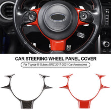 Load image into Gallery viewer, Carbon Fiber Car Steering Wheel Panel Cover Trim for Toyota 86 Subaru BRZ 2017-2021 Car Accessories
