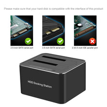 Load image into Gallery viewer, Sata Dual Disk Cloner 2.5/3.5 Inch Universal Hard Disk Base Usb3.0 Offline Copy Mobile Hard Disk Box
