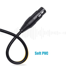 Load image into Gallery viewer, 30cm XLR Male to Dual XLR Female Y Splitter Cable Foil and Braided Shielded For Microphone Mixer Amplifier
