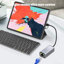 Load image into Gallery viewer, Double Head Type C/usb To Rj45 Typec Mobile Computer To Network Port Rj45 Ethernet Converter 1000M
