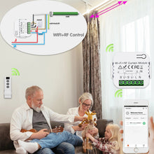 Load image into Gallery viewer, Wifi Rf Curtain Switch Tuya Smart Life Roller Shutter Module 433mhz Transmitter Remote Control Window Blinds Alexa Google Home
