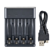 Load image into Gallery viewer, Smart 4-slot USB Charger AA AAA High-capacity 1.2V Ni-MH Rechargeable Battery High Current Full Power To Green Light
