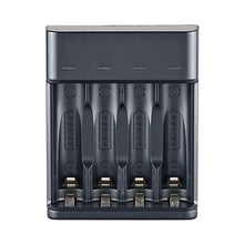 Load image into Gallery viewer, Smart 4-slot USB Charger AA AAA High-capacity 1.2V Ni-MH Rechargeable Battery High Current Full Power To Green Light
