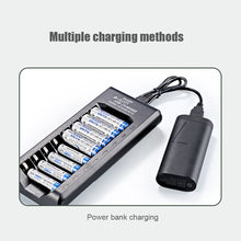 Load image into Gallery viewer, Smart 8-slot USB Charger 1.2V NiMH Rechargeable Battery AA/AAA Charging Box Full Power Off
