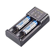 Load image into Gallery viewer, Smart 18650 Battery Charger 2-slot Lithium-ion Battery AA Ni-MH 1.2v Battery High Current 2A Charging

