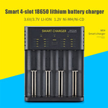 Load image into Gallery viewer, Smart 18650 Battery Charger 4-slot Lithium-ion Battery AA Ni-MH 1.2v Battery High Current 2A Charging

