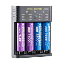 Load image into Gallery viewer, Smart 18650 Battery Charger 4-slot Lithium-ion Battery AA Ni-MH 1.2v Battery High Current 2A Charging
