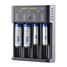 Load image into Gallery viewer, Smart 18650 Battery Charger 4-slot Lithium-ion Battery AA Ni-MH 1.2v Battery High Current 2A Charging
