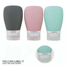 Load image into Gallery viewer, 30ml/60ml/90ml Silicone Travel Bottles Sub-packaging Storage Bottles Leakproof Refillable Small Sample Bottle for Shampoo Conditioner Lotion Skin Care Products

