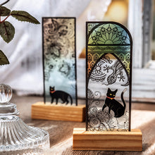 Load image into Gallery viewer, 6Pcs/Pack Cute Black Cat Bookmark Helia Daily Series PET Matte Book Mark Retro Style Bookmarker Reading Accessories Stationery Supplies
