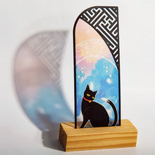 Load image into Gallery viewer, 6Pcs/Pack Cute Black Cat Bookmark Helia Daily Series PET Matte Book Mark Retro Style Bookmarker Reading Accessories Stationery Supplies
