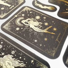 Load image into Gallery viewer, 40pcs Constellation Girl Series Decorative Bronzing Stickers Gold Black Scrapbooking Label Diary Stationery Album Retro Stars Journal Planner
